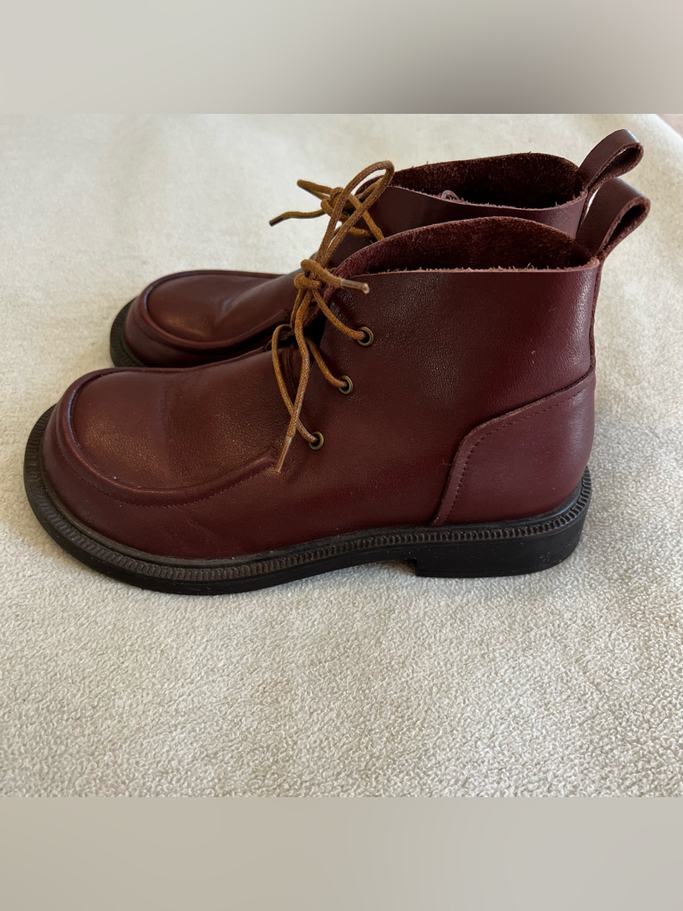 Dwarves Handmade Leather Lace Up Ankle Boots Brown Size 7 — image 6 of 8